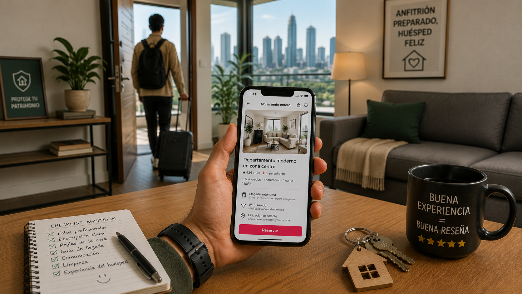 propietario revisando reglamento de condominio antes de rentar en Airbnb