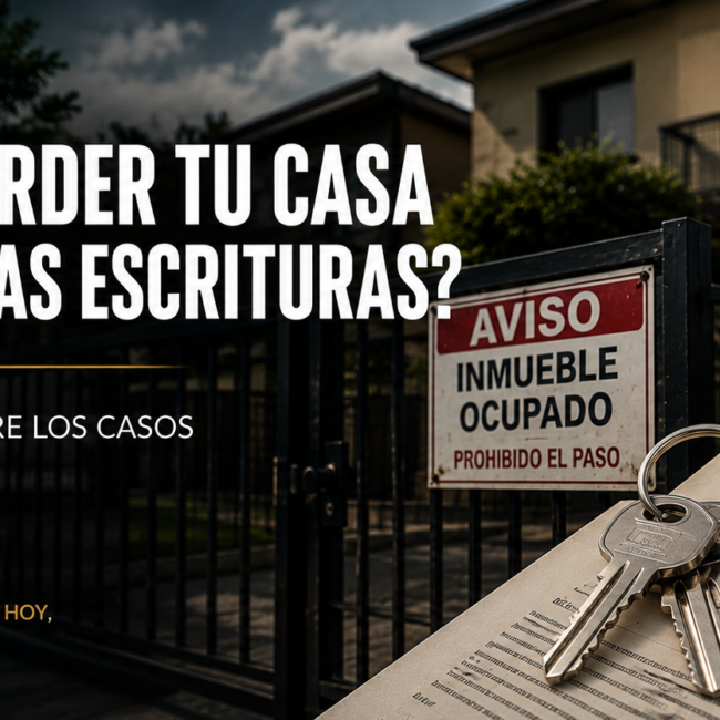 Podrías perder tu casa aunque tengas escrituras