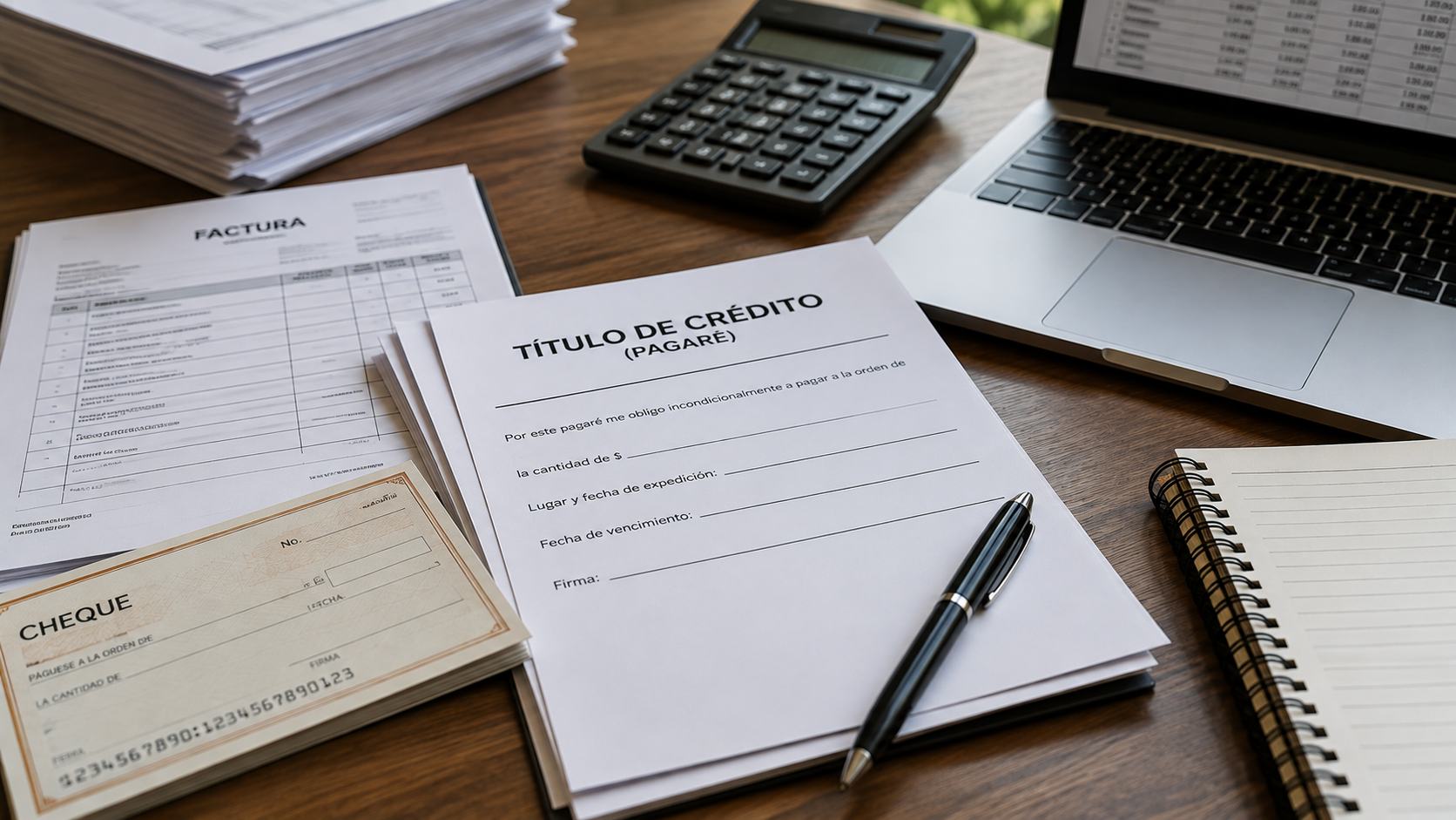 Pagaré, cheque y otros títulos de crédito utilizados como base para un juicio ejecutivo mercantil oral